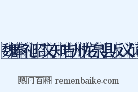 魏奉礼昭文知吉州龙泉县反义词是什么意思的图片